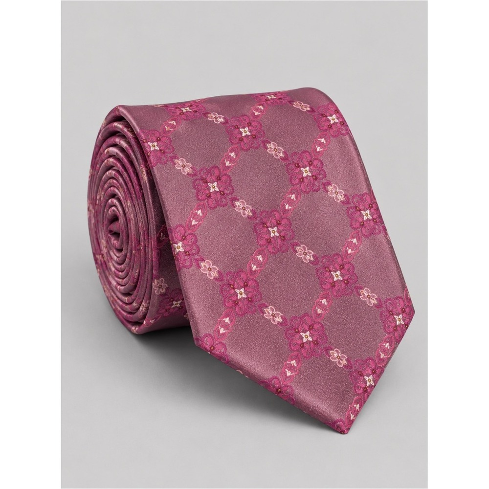 Steve Harvey Pink Silk Neck Tie Mens Formal Wedding Career Preppy